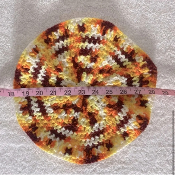 Vintage MCM Colours Handmade Crochet Knit Hot Pads - Picture 7 of 8